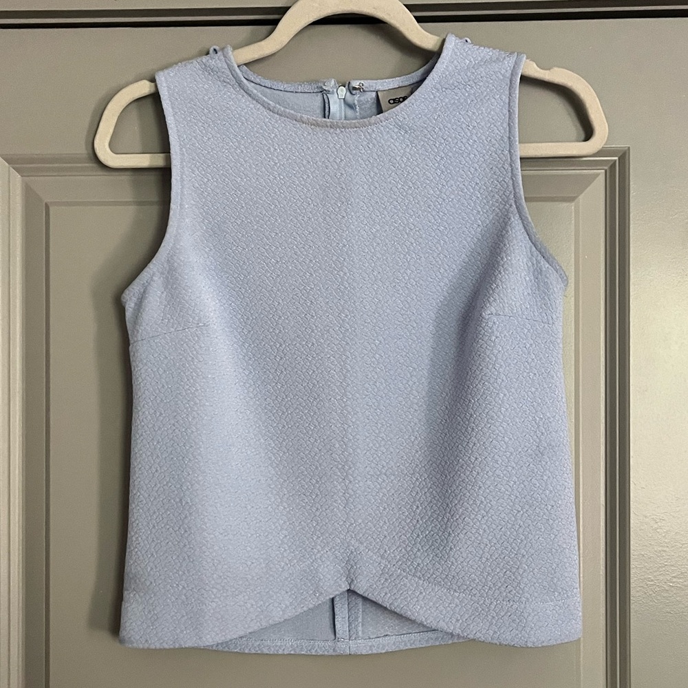 ASOS Light Blue Crop Tank Top